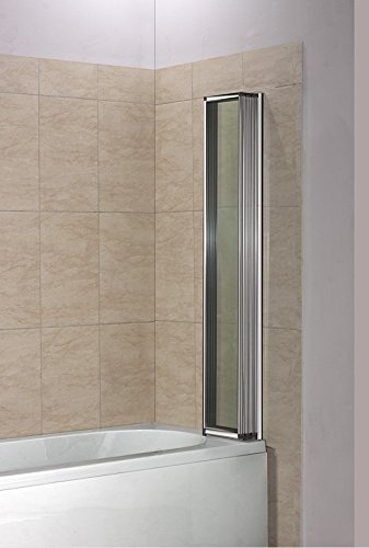 120x140cm Badewannenfaltwand 5-teilig Duschwand Duschabtrennung Badewannenaufsatz FF12 - 3