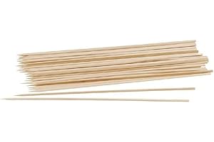 Fackelmann 31240 Lot de 35 brochettes en bois certifié FSC, Pics à grillades et barbecues écoresponsables, Piques bois, Bois certifié FSC, 30cm