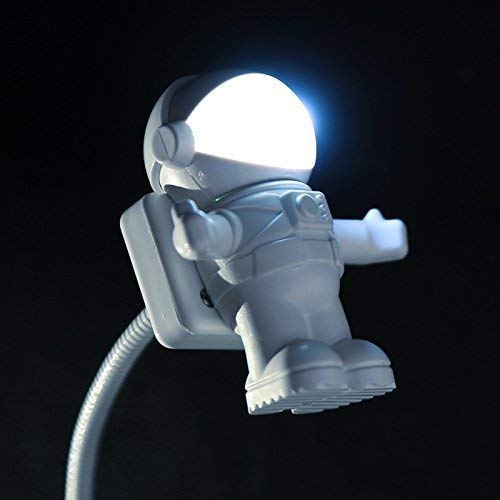 Soondar® caliente venta marca nueva Creative Spaceman astronauta LED luz USB flexible para PC portátil