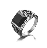 ♥Dieser Edelstahlring wird zu einem echten Highlight im Schmuckkästchen einer jeden Mann. Er wird nie aus der Mode kommen. Für Weihnachten ist dieser Ring genau der richtige. Er ist das Nr. 1 Geschenk für die Geburtstag und Surprise.