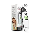Ear Thermometer with Forehead Function, Dual Mode Infrared Digital Thermometer, Suitable for Baby,Infant, Toddler Children and Adults,Instant Reading, FDA and CE Approved.