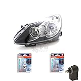 Halogenscheinwerfer links Scheinwerfer links CORSA D 07/06-12/10 chrom/schwarz inkl. Motor