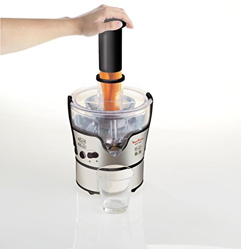 Moulinex JU385H Entsafter und Zitruspresse Elea Duo (300 Watt, 2 Geschwingigkeitsstufe) schwarz / edelstahl-look - 5