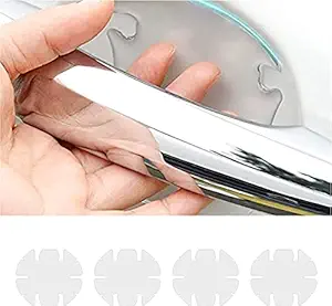 LF Car Accessories Door Handle Guard Paint Protection Sticker Compatible with all Car Models - Clear Pack of 4
