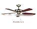 Produktbild MOMO Personalisierte dekorative Beleuchtung Fan-Lampe, Restaurant Deckenventilator, Wohnzimmer, elektrische Ventilator-Lampe, LED-Deckenleuchte, unsichtbarer Deckenventilator, dekorative Lampe,Bronze