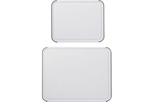 KITCHENAID Kitchen Craft Classic - Set di 2 taglieri in polipropilene, antiscivolo, 20 x 25 cm e 35 x 28 cm