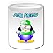 Produktbild Personalisiertes Geschenk – Silly Luigi Spardose (Pinguin Video Spiel Charakter Kostüm Design Thema, weiß) – alle Nachricht/Name auf Ihre einzigartige – Silly Funny Neuheit kawaii Cartoon Anime Animation Art Clipart Episode Serie Japan japanische Zeichnen Malen Superheld Hero Super TV Fernseher PSP PS3 PS4 fiktives Computer Nintendo Rollenspiel-RPG Playstation Portable Handheld DS Sony Xbox Wii Dualshock Controller Jumpman Bros Yoshi Mario Mushroom Klempner Prinzessin Peach Kröte Franchise
