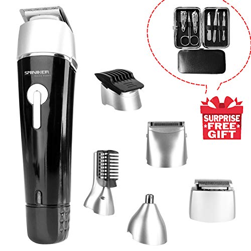 Waterproof Man's Grooming Kit 5 in 1 Hair Clippers Beard Trimmer Dual Shaver Body Trimmer Nose Hair Trimmer Precision Trimmer Rechargeable
