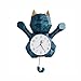 Produktbild Nosterappou Kreative Persönlichkeit Schaukel Wanduhr, geometrische Uhr kreative glückliche Katze Form, Schwanz Schwanz Design, einfach, Aber Nicht einfach, Halle Schlafzimmer stumm Uhr kreative Kunst