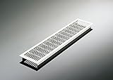 Variedad para cada necesidad. Naber rejilla de ventilación 2. Recorte de dimensiones 475 x 93,5 mm, Plata