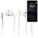 Produktbild In Ear headphones für Nokia 6 Single SIM, mit Mikrofon + Lautstärkeregler, weiß | 3,5mm Klinke Ohrstöpsel Kofphörer Ohrstecker stereo headset Universell verwendbare Kopfhörer volume control bass sound