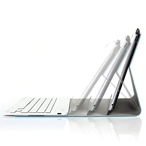 Besmall Ultra Slim Bluetooth Tastatur mit QWERTZ deutsches deutsches deutsches Tastaturlayout für iPad 2/3/4 Tastatur Schutz Hülle Tasche Keyboard Case(iPad 2/3/4,Blau)XLYP24E-OZ - 7