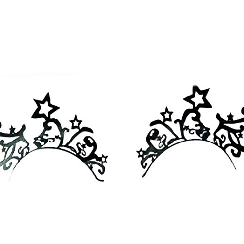 Hunpta Women Paper-Cut Art Style Paper Nightclub Stage False Eyelashes (A)