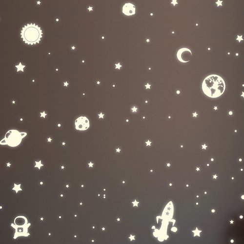 Wandtattoo Loft Leuchtaufkleber „Weltall mit 143 selbstleuchtenden Aufklebern“ – Sternenhimmel Leuchtsticker fluoreszierend & im Dunkeln leuchtend - 2