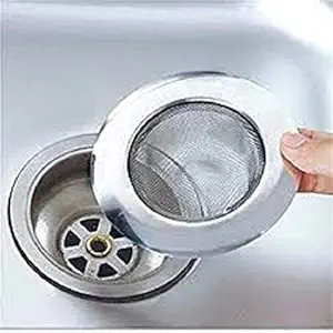 Evaluemart Stainless Steel Sink Strainer Kitchen Drain Basin Basket Filter Stopper Drainer/Jali (4-inch/10 cm)