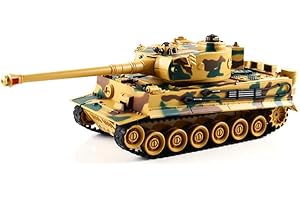s-idee® 22003 Battle Panzer 99808 KingTiger Échelle 1:28 avec système de Combat Infrarouge intégré 2,4 GHz RC R/C Véhicule à chaîne