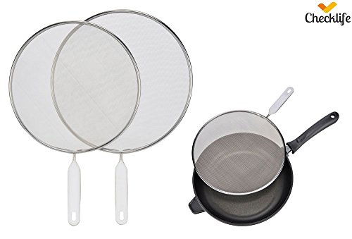 Checklife 903313 Pfannenspritzschutz 2 Teile verhindert Fettspritzer