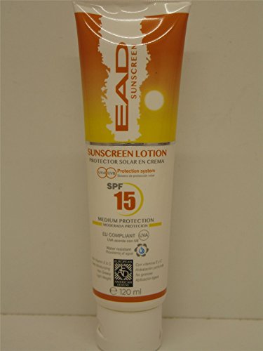 3 x EAD Sunscreen Lotion SPF 15 Vit E & C Non Greasy Water Resistant