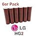 Produktbild 6X LG HG2 - LG INR18650HG2 - Akku - (3000mAh/3,7V/20A/74W) Flat Top - Ideal für Sub-Ohm Dampfer E-Zigarette Flat Top