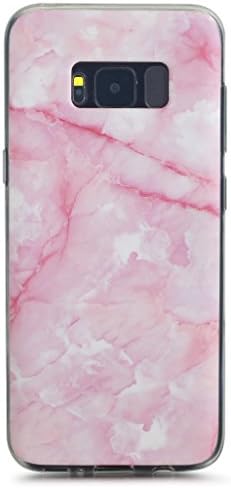5.8" Samsung S8 SGSELLER™ TPU IMD Slim-Fit Ultra-Thin Anti-Scratch Shock Proof Dust Proof Anti-Finger Print Matte Case Casing (Marble - Pink)