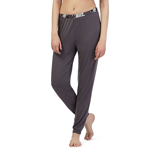 Presence Womens Dark Grey Floral Jersey Pyjama Bottoms 10