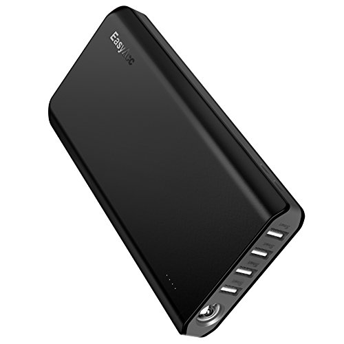 EasyAcc 20000mAh Caricabatterie Portatile 4-Port Batteria Esterna Torcia Elettrica per iPhone iPad Samsung Smartphone Tablets - Nero e Grigio