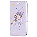 Produktbild Samsung Galaxy J7 2017 [US Version] Hülle, Chreey (Unicorn) Niedlich [Regenbogen Einhorn] Glitzer Handyhülle Premium PU Leder Tasche Flip Wallet Cover mit Standfunktion Kartenfach Schutzhülle [Weiß]