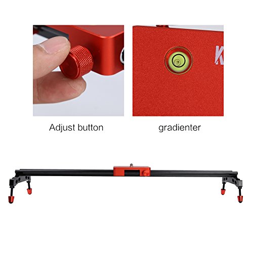 Koolertron Rail Slider Curseur Coulissant en Alliage d Aluminium Syst  me de Stabilisation avec Base de Conversion GoPro et T  l  phone Clip pour Canon Nikon Sony DSLR Cam  ra Cam  scope GoPro Smartphone  80cm   32   Rouge 