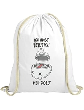 Abschluss Abitur natur Rucksack Turnbeutel Abi 2017 - Ich habe fertig! Motiv von ShirtStreet