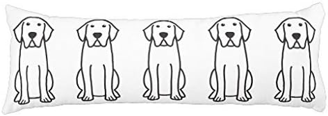 Labrador Retriever Dog Cartoon Body Cushion Covers 20 x 54 Decorative Body Pillow Cover Case for Bed