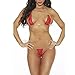 Produktbild Heiß Ausverkauf ! cinnamou Dessous für Frauen Lace Sexy Bikini Dessous - Dessous Unterwäsche G-String Thong + BH Dessous Set plus Größe Versuchung siamesische Unterwäsche (XL, Rot)