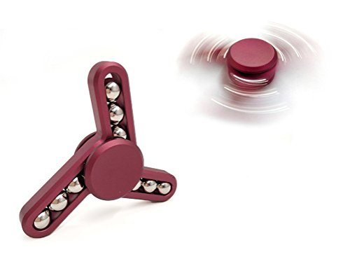 Hand Spinner Toy,Spinner Fidget High Speed EDC Office Toy Aluminum alloy metal Finger Gyro Decompression Toys (Red)