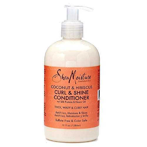 Shea Moisture Coconut und Hibiscus Curl und Shine Conditioner, 1er Pack (1 x 384 ml)