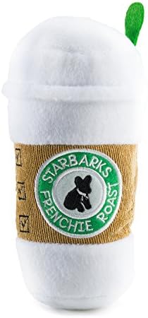 Haute Diggity DogStarbarks Collection โ Soft Plush Coffee Dog Toys with Squeaker and Fun, Colorful, Unique Parody Designs Made from Safe, Machine-Washable Materials for All Dog Breeds & Sizes
