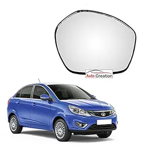 Auto Creation - Right Side View Mirror Glass for Tata Zest 2014-2021 Model