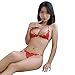 Produktbild Sexy Höschen - Feminine Spitze Drei-Punkt T Hosen Uniform Versuchung Tanga Höschen Anzug,Red