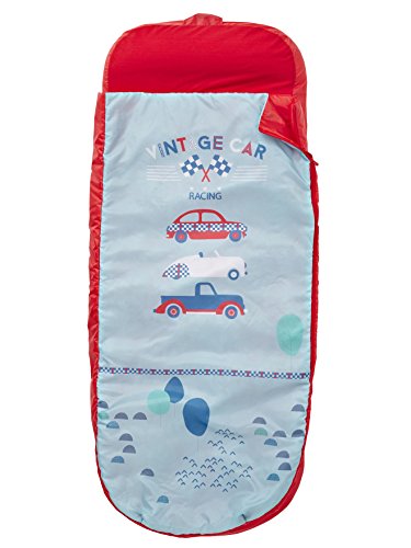 Preisvergleich Produktbild Vertbaudet Kinderschlafsack mit Luftmatratze Autos hellblau / rot ONE Size