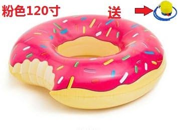 Inflatable, Bathing, Bathing,New Swimming Ring, Doughnut Lifesaving Ring, Floating Drainage, Toy Armpit Swimming Suit And Thickening Circle Adult,120 Inches Of Pink