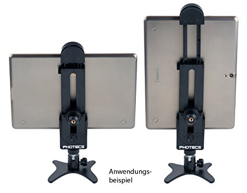 Photecs Tablet Stativ Pro V3-PX, vielseitig verstellbarer Tablet Tischständer, Tablethalter, Halterung für iPad, andere Tablets u. große Smartphones bis 27,5 cm - 3