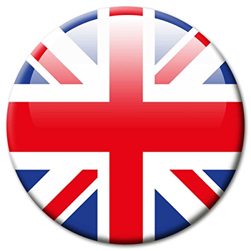 Magnet Flagge UK - Länder Reise Souvenir Fahne Großbritannien Great Britain Ø 50 mm - Kühlschrankmagnet mit Motiv Flagge Land United Kingdom - Magnete Länderfahne für Magnettafel Pinnwand Memoboard Whiteboard - Original GUMA Magneticum