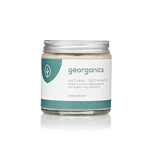 Georganics Natural Toothpaste 120ml - Spearmint | Remineralising Natural Toothpaste, Fluoride Free + SLS Free (120ml)