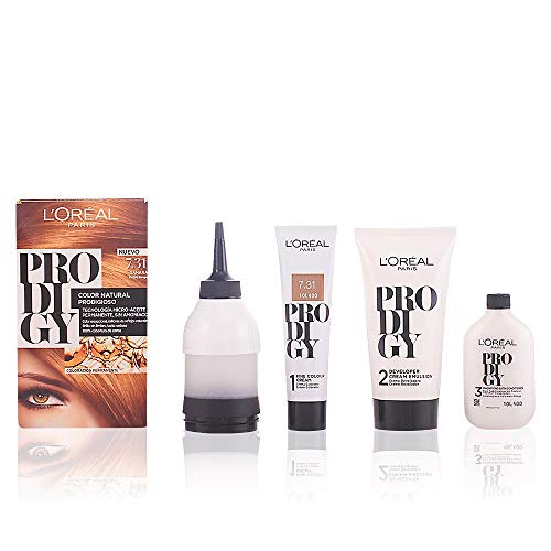 L'Oreal Paris Prodigy Coloración Permanente - Tinte, color 7.31-sahara 4 pz, 200 gr