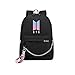Produktbild hsy BTS Bangtan Boys Rucksack Kpop Geschenkartikel Daypack Laptoptasche College School Bookbag Light Jungkook Stick mit USB-Ladeanschluss