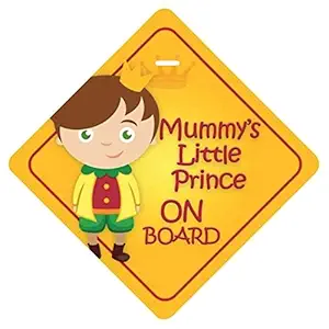 CVANU Mummys Little Prince ON Board Safty Windows Car Sticker (Pack of 2) CV-161