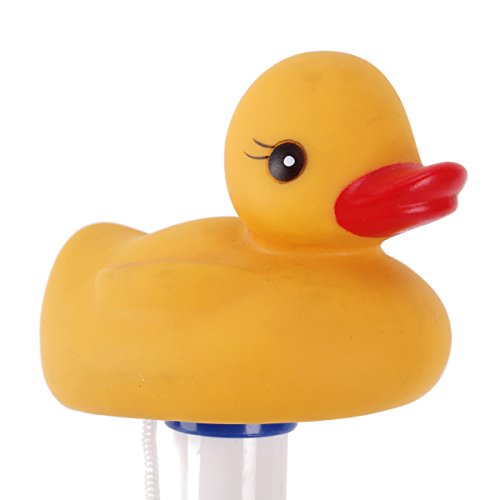 UNIQUEBELLA Pool Thermometer Ducks Poolthermometer Pool Schwimmbad rund Schwimmbecken - 4