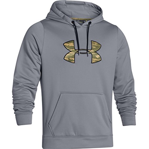 Price comparison product image Under Armour Rival Hoodie - Men's Steel / Black Small