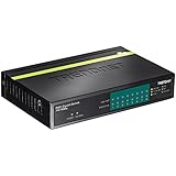 TRENDnet 8-Port Gigabit GREENnet PoE+ Switch, 8 x Gigabit PoE Ports, 123 W PoE Power Budget, 16 Gbps Switching Kapazität, TPE-TG80g