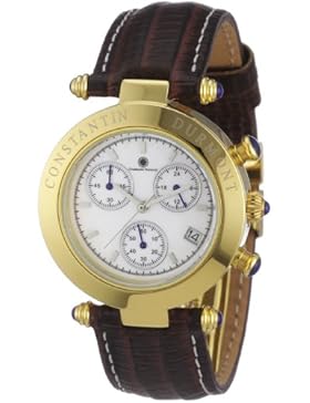 Constantin Durmont Damen-Armbanduhr Visage CD-VISL-QZ-LT-GDGD-WH
