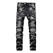 Produktbild Geili Herren Jeans Hose Lang Vintage Used Look Destroyed Hohl Löchern Jeanshosen Denim Pants Basic Regular Fit Straight Jeans Große Größen Hip Hop Biker Hose Radlerhose Radhose