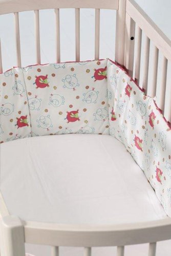 BabyDan Cot Bumper (Flying Donkey, Pink)